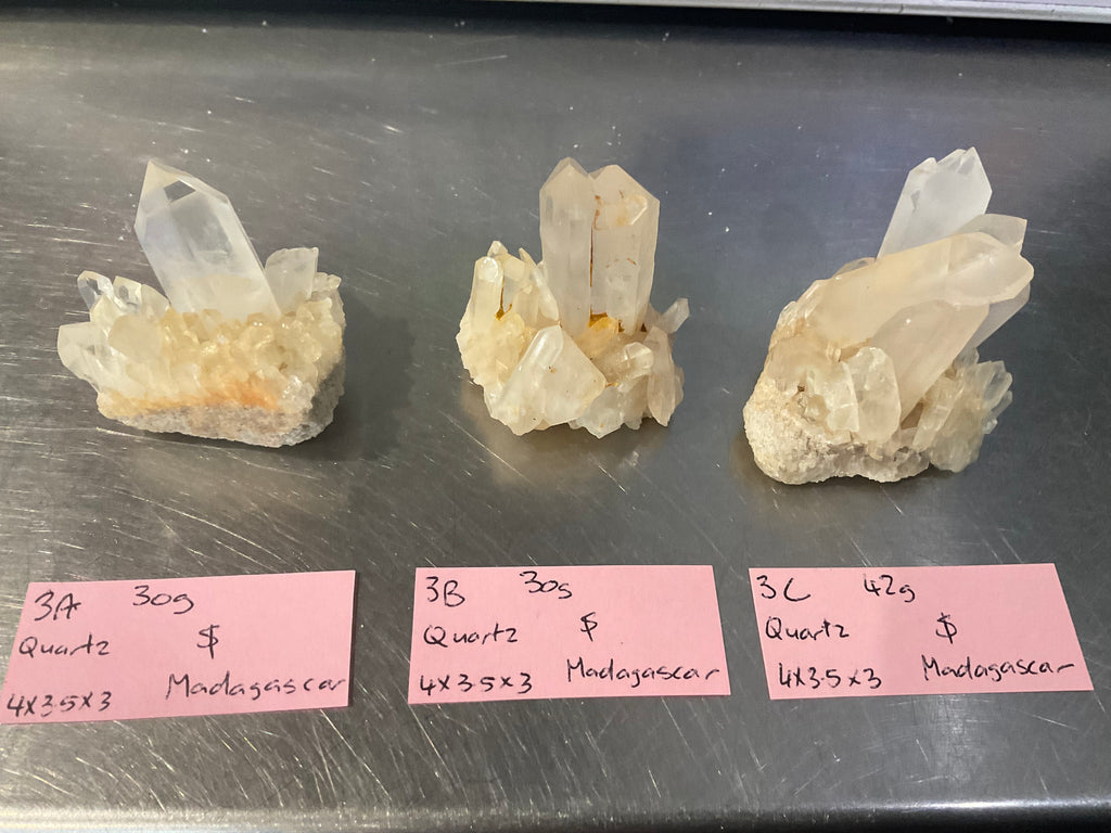 Madagascan Hematite Influenced Small Quartz Cluster Group 3