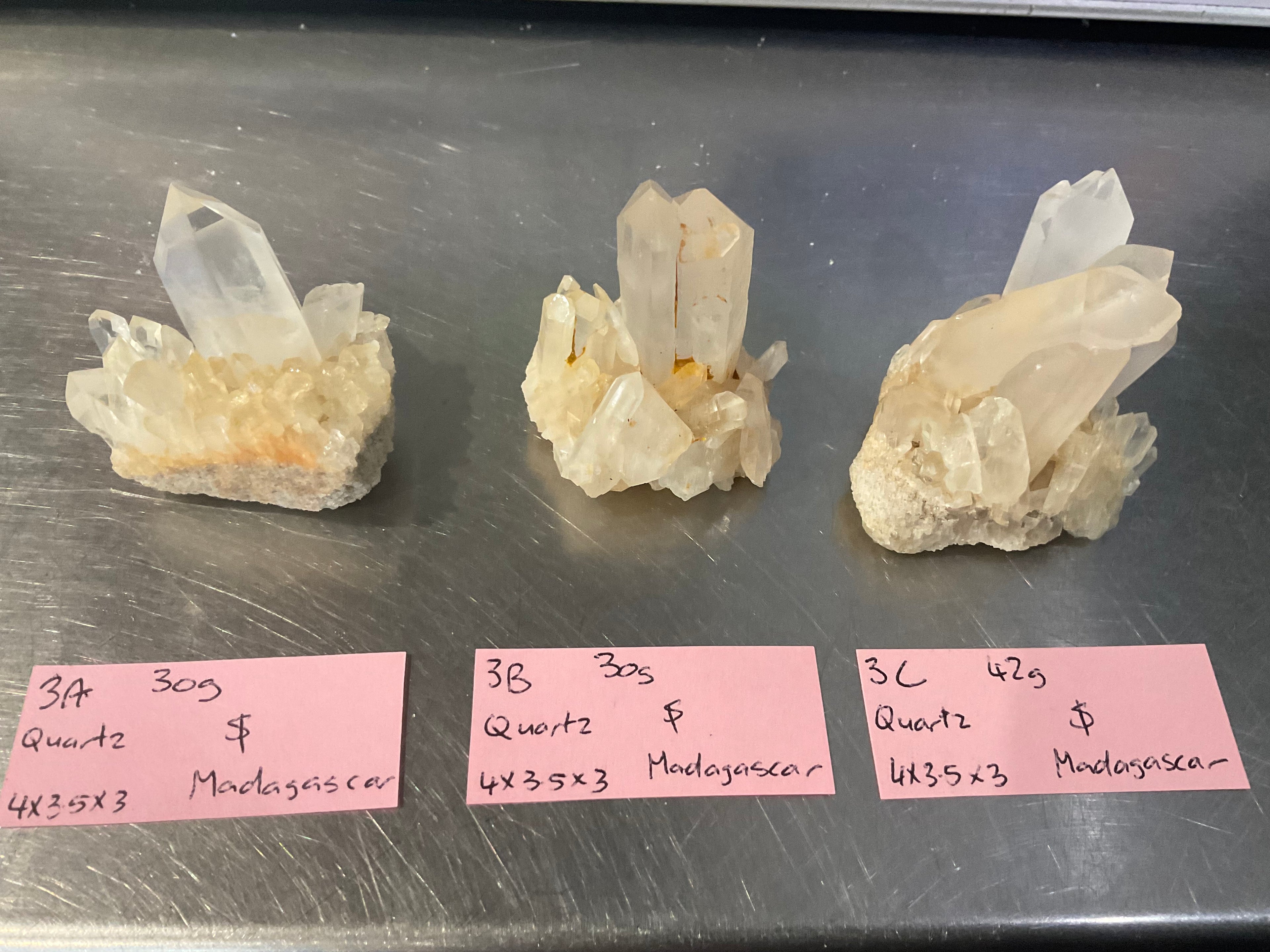 Madagascan Hematite Influenced Small Quartz Cluster Group 3