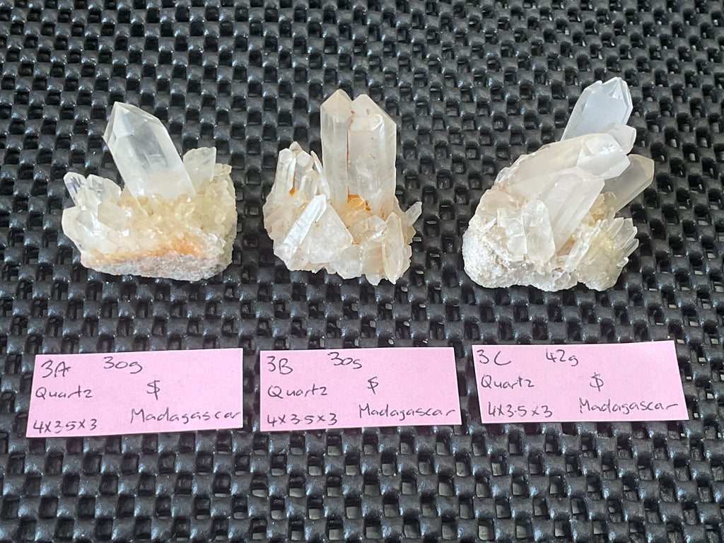 Madagascan Hematite Influenced Small Quartz Cluster Group 3