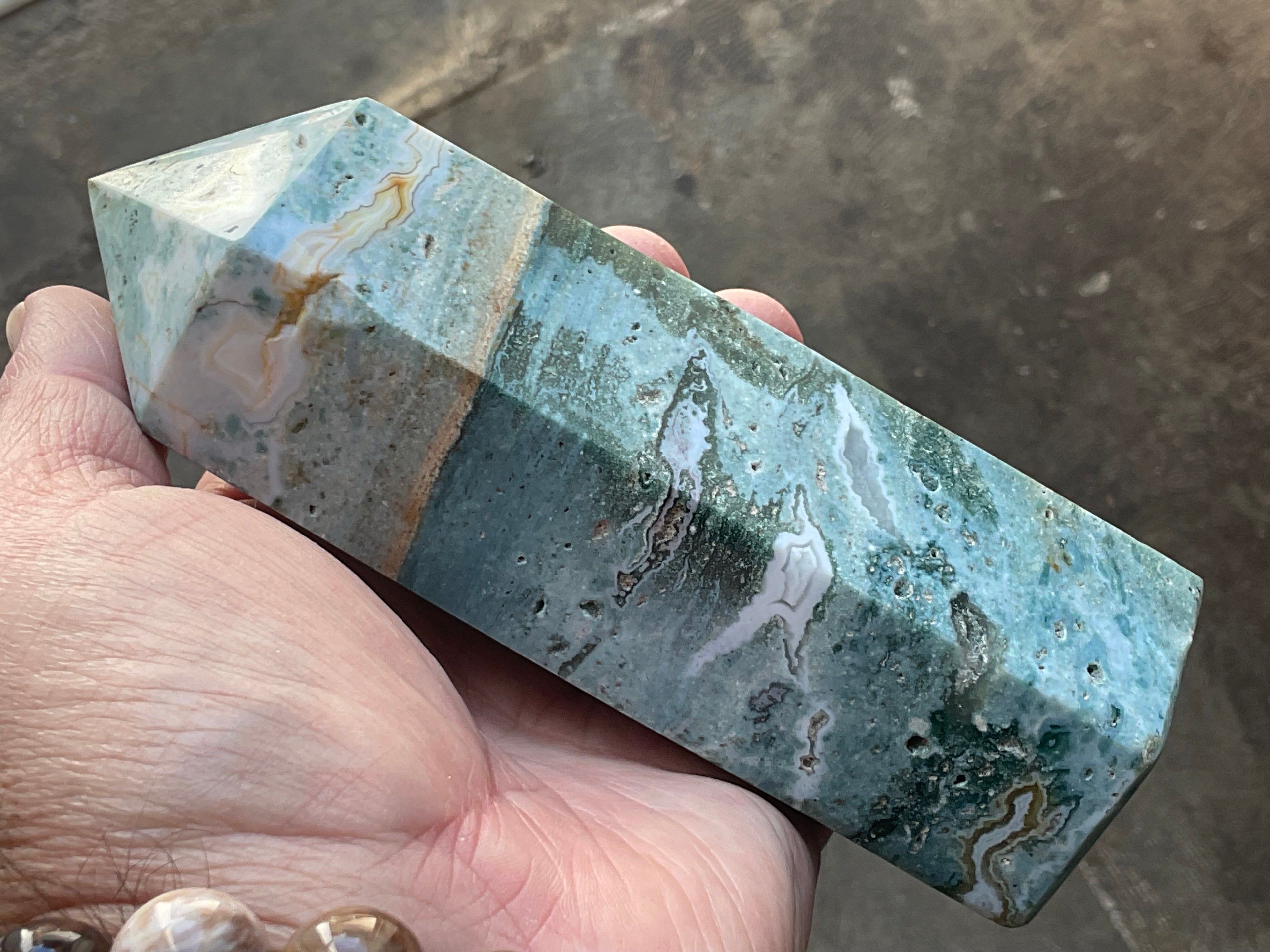 600g Pastel Ocean Jasper Generator D