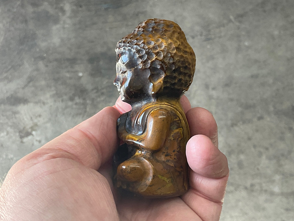176g Tigers Eye Buddha Carving A