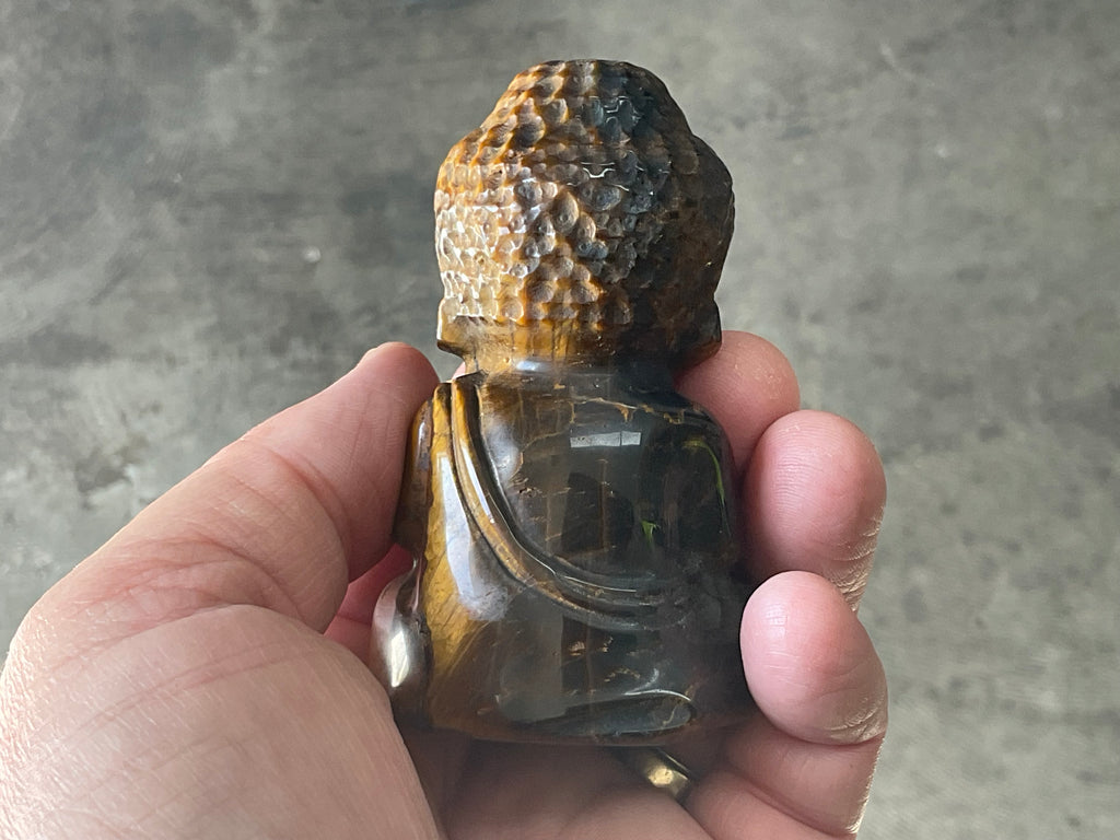 176g Tigers Eye Buddha Carving A
