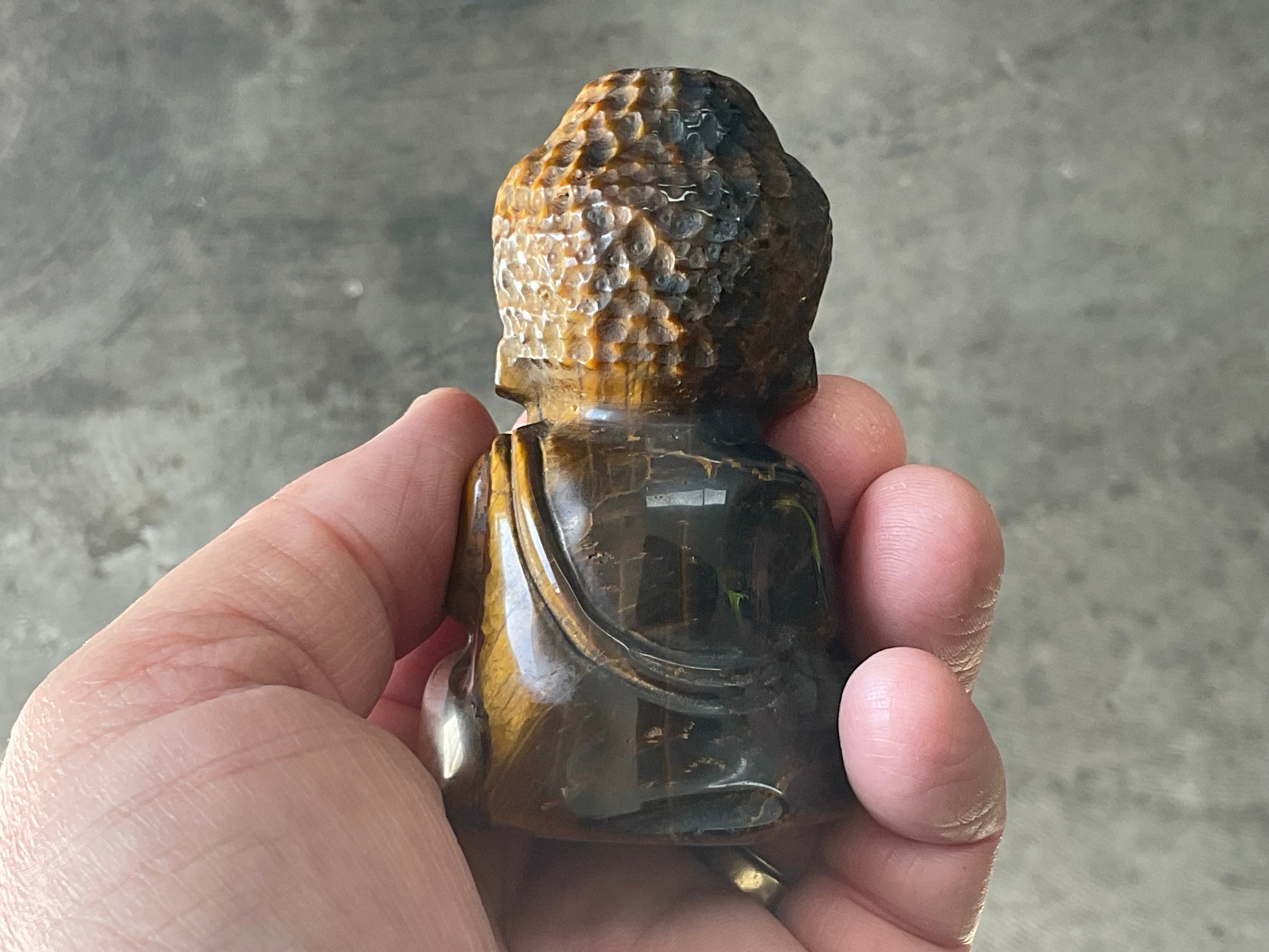 176g Tigers Eye Buddha Carving A