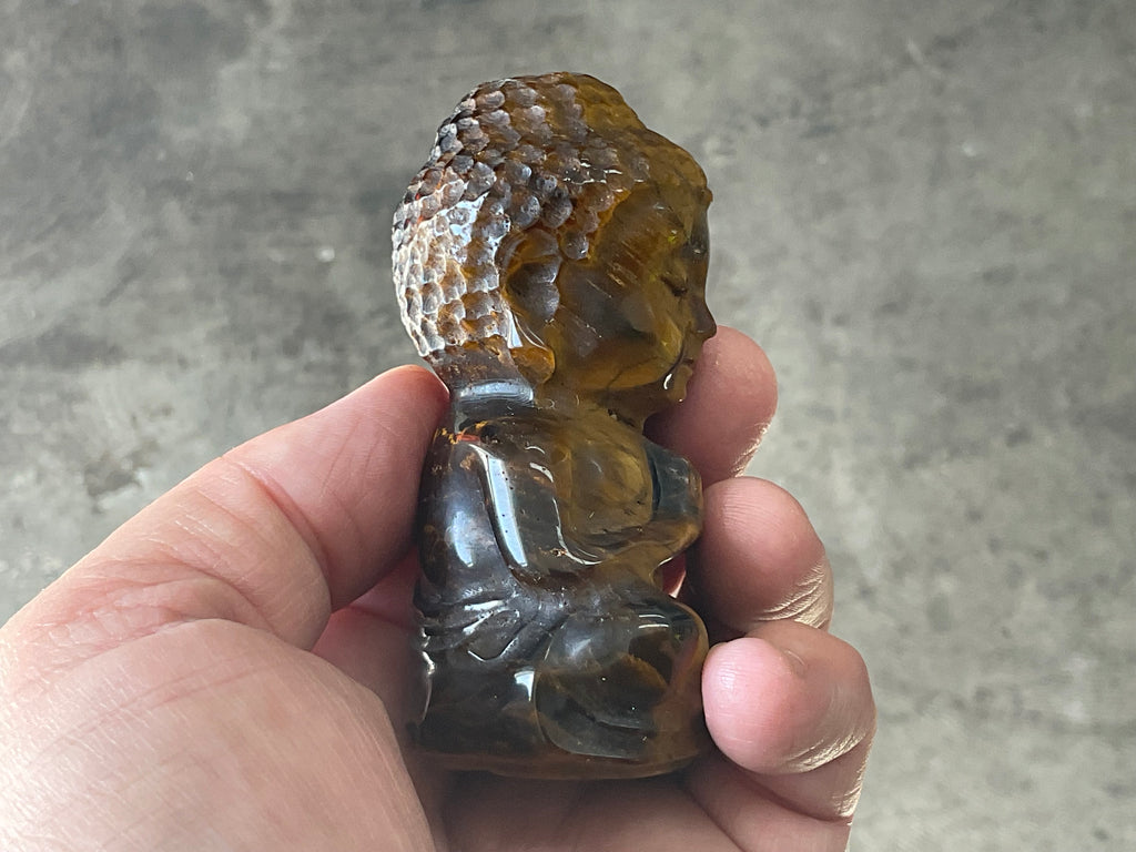 176g Tigers Eye Buddha Carving A