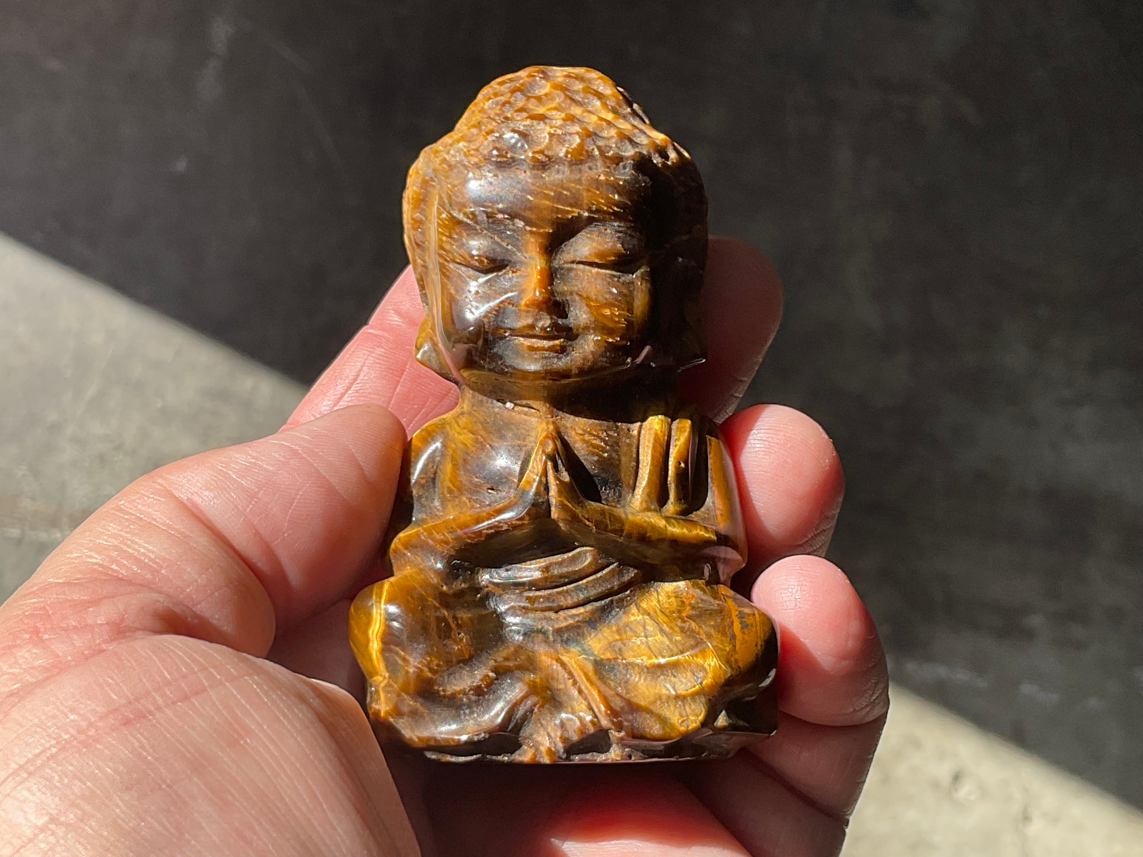 176g Tigers Eye Buddha Carving A