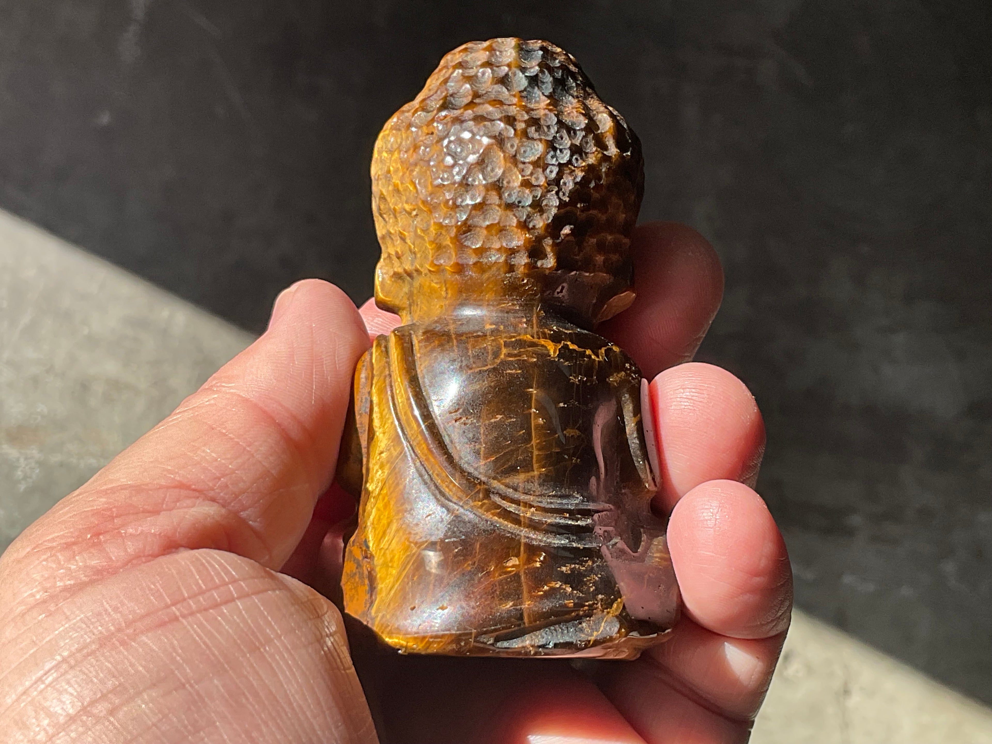 176g Tigers Eye Buddha Carving A