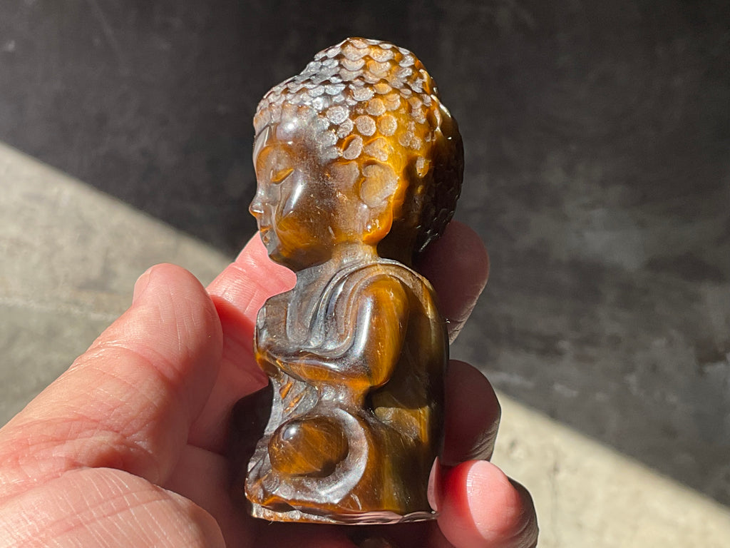 156g Tigers Eye Buddha Carving B