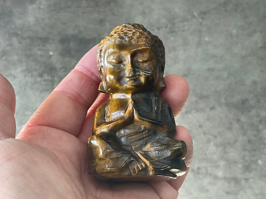 174g Tigers Eye Buddha Carving C