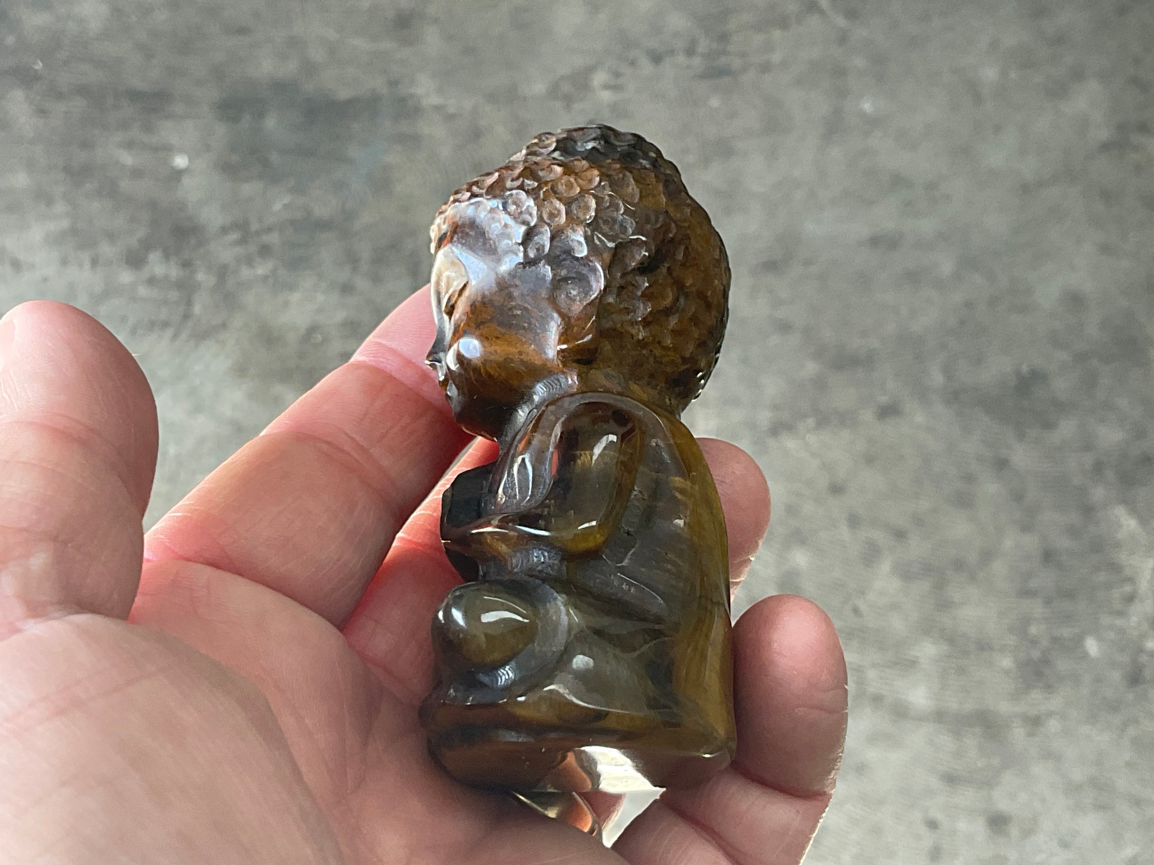 174g Tigers Eye Buddha Carving C