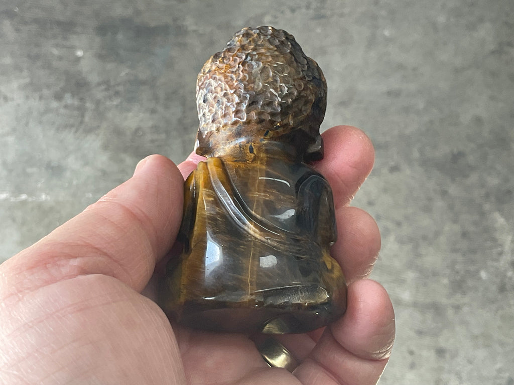 174g Tigers Eye Buddha Carving C