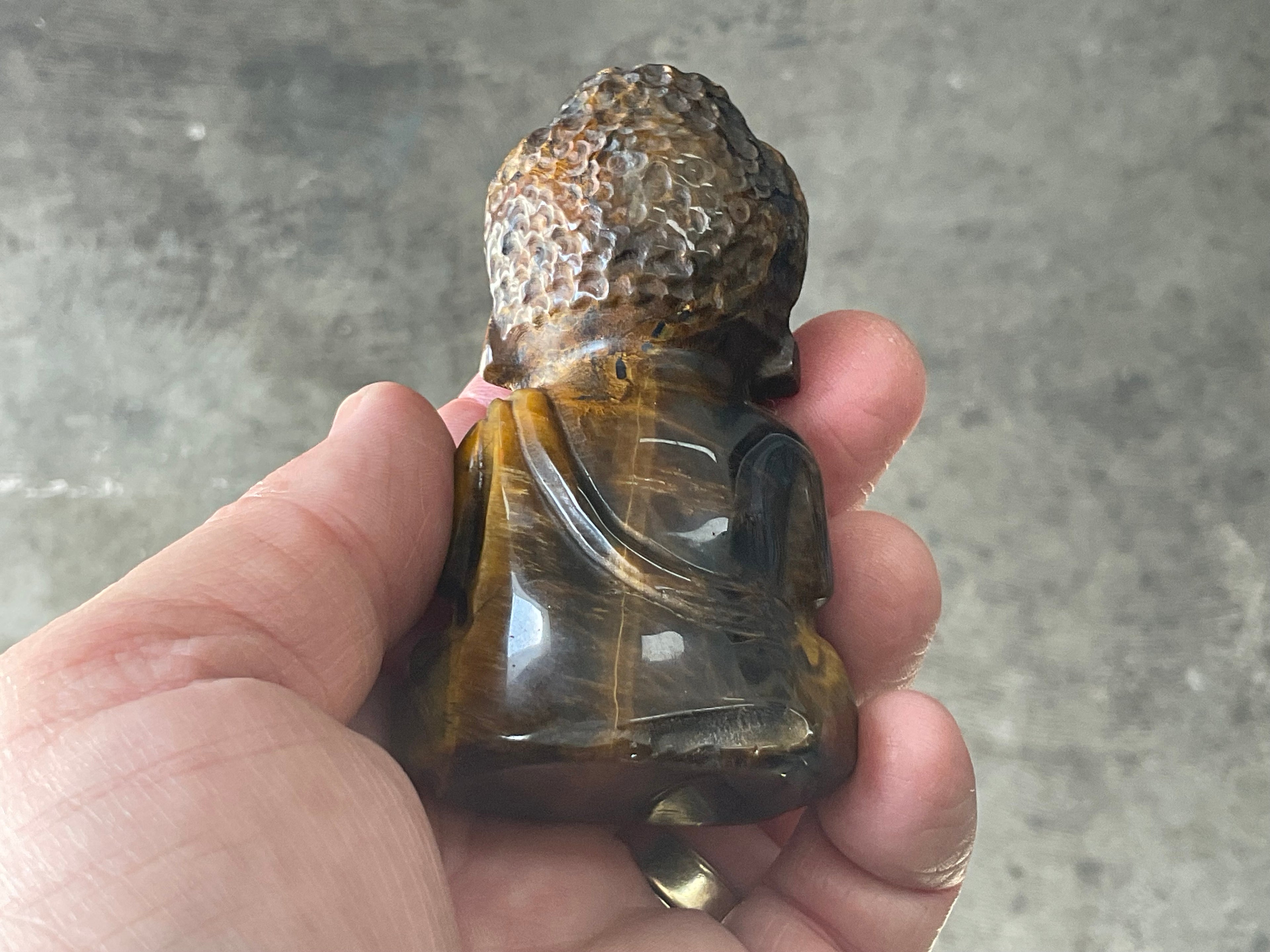 174g Tigers Eye Buddha Carving C
