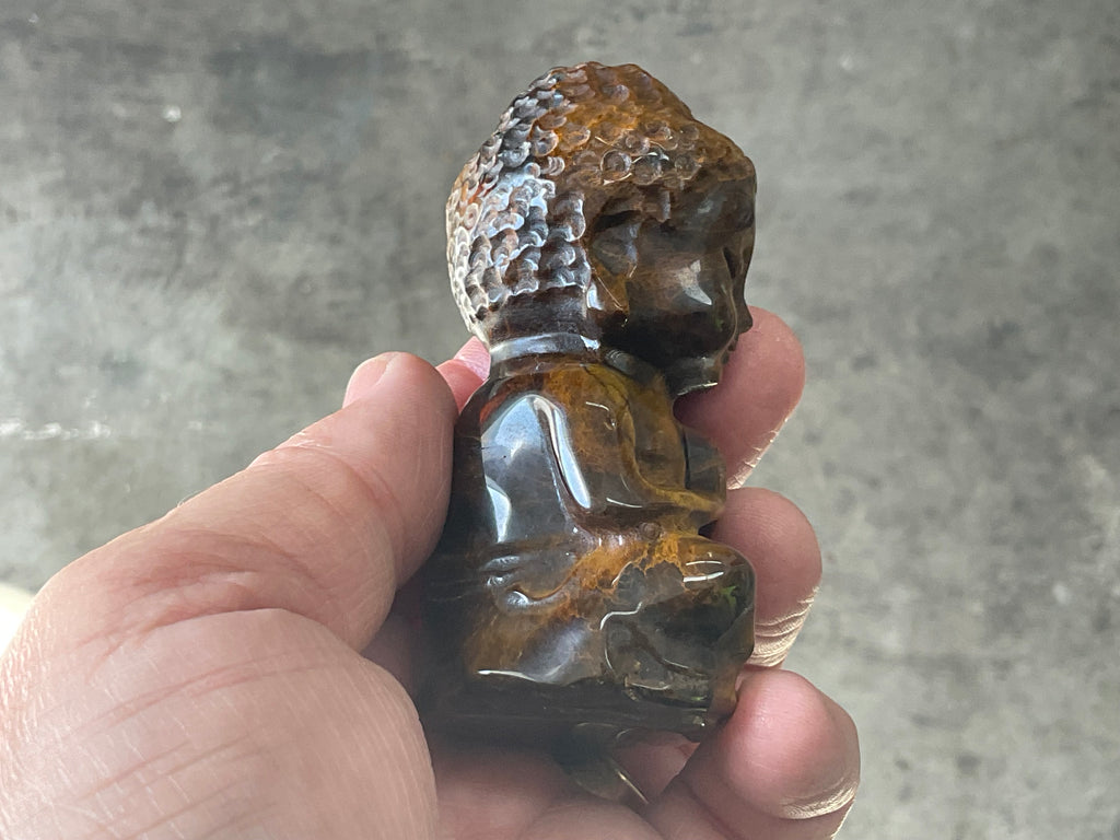 174g Tigers Eye Buddha Carving C