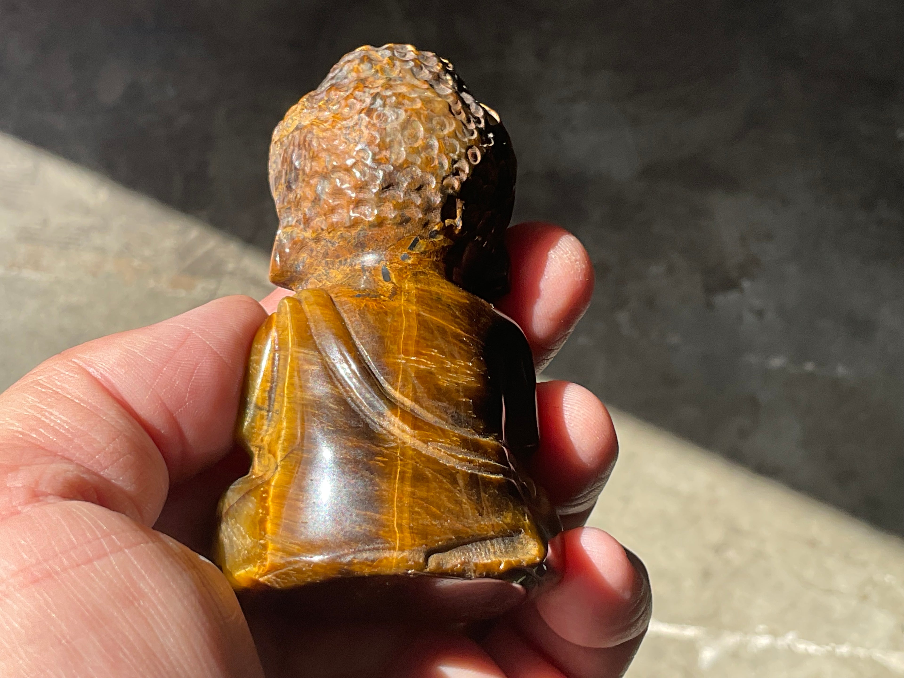 174g Tigers Eye Buddha Carving C