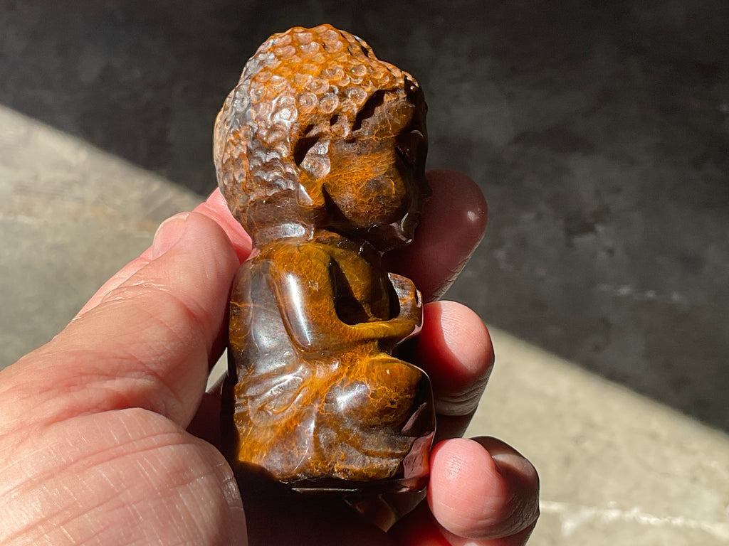 174g Tigers Eye Buddha Carving C