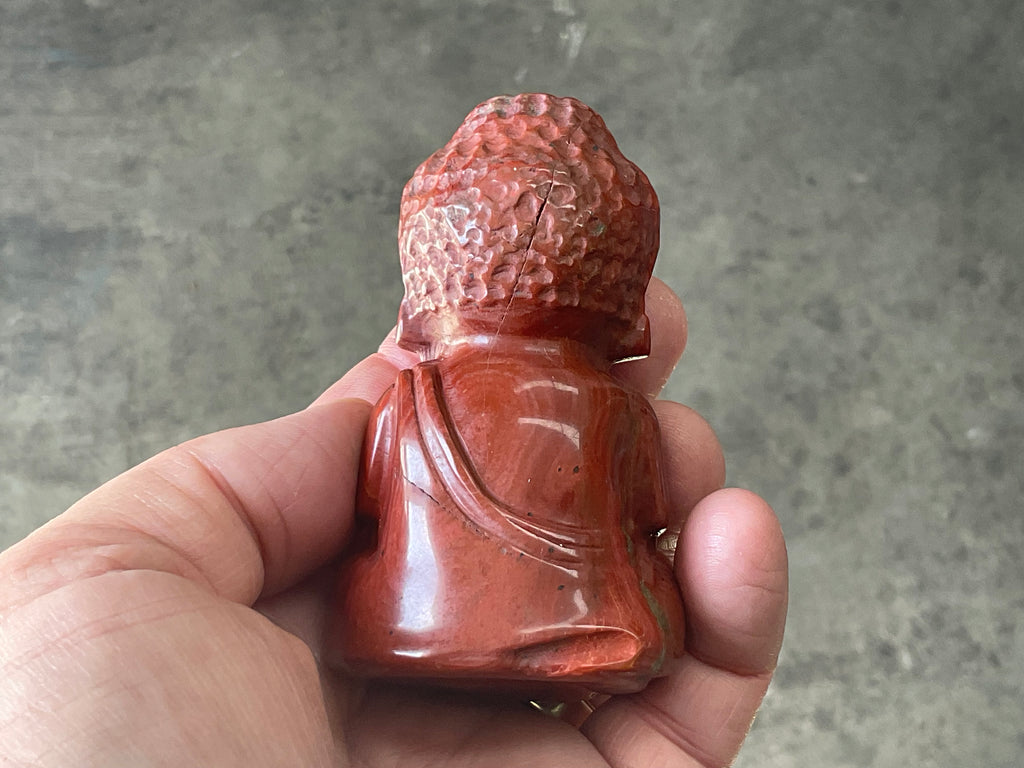 206g Red Jasper Buddha Carving A