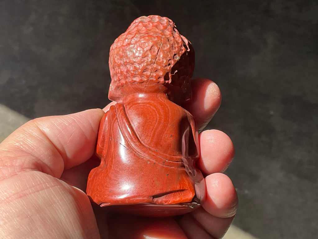 206g Red Jasper Buddha Carving A