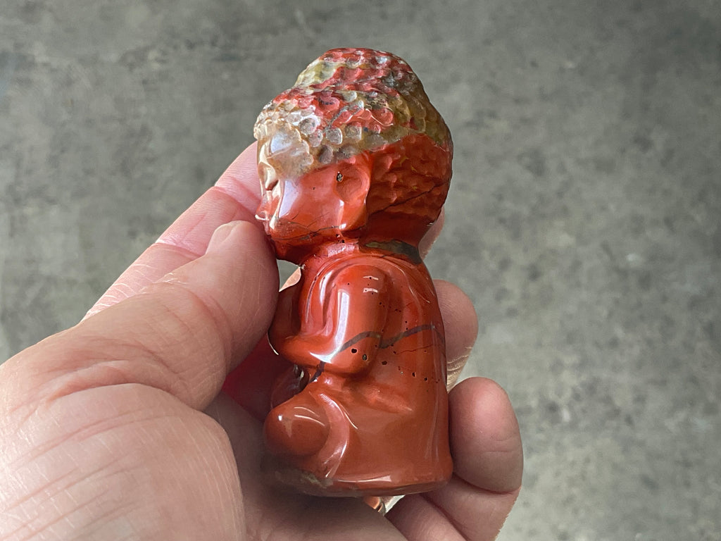 168g Red Jasper Buddha Carving B