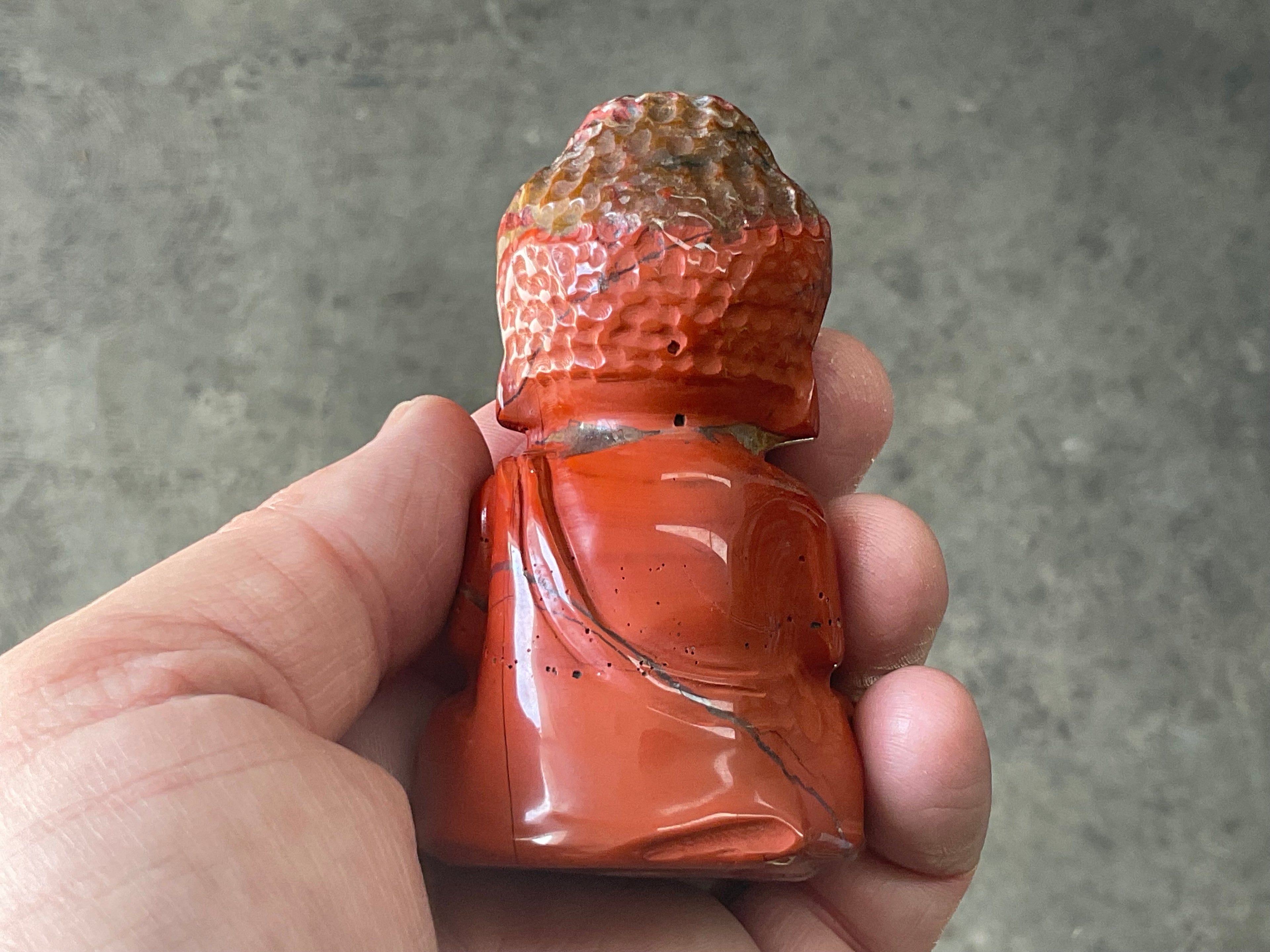 168g Red Jasper Buddha Carving B