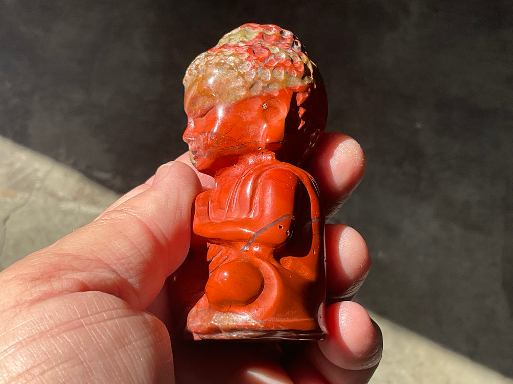 168g Red Jasper Buddha Carving B