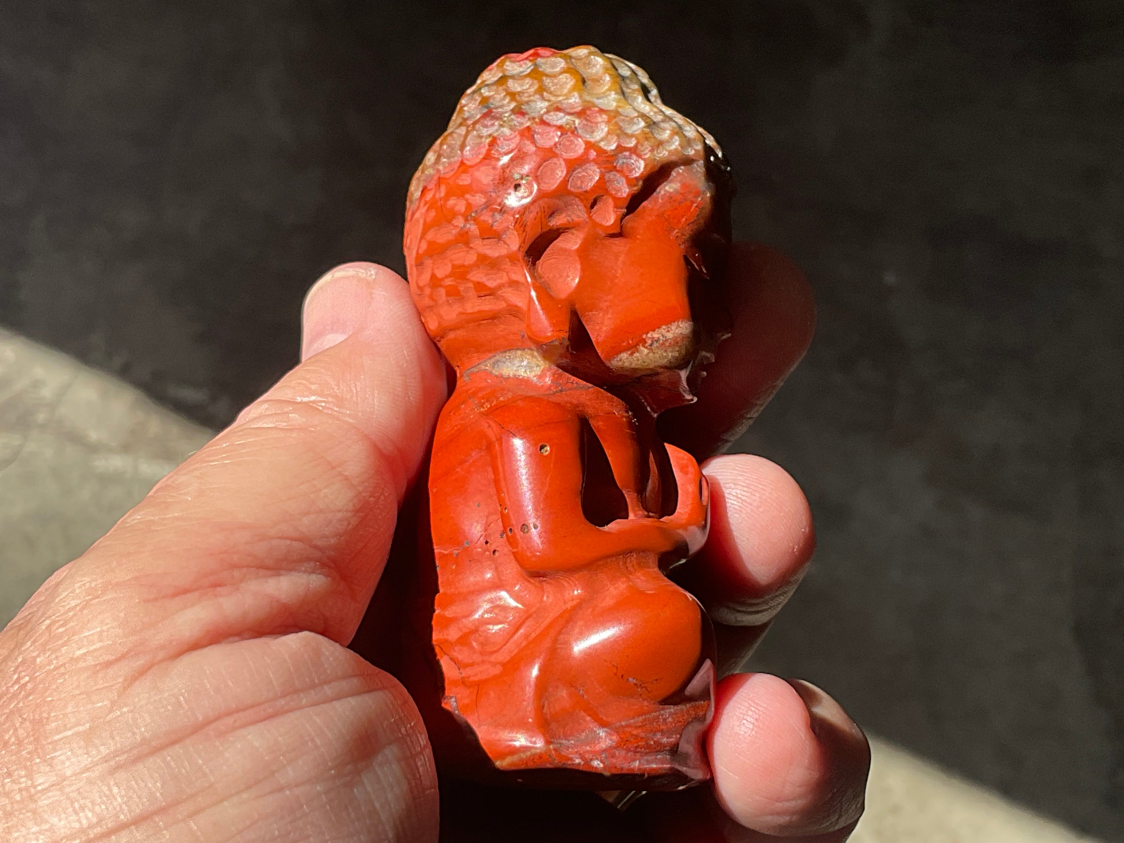 168g Red Jasper Buddha Carving B