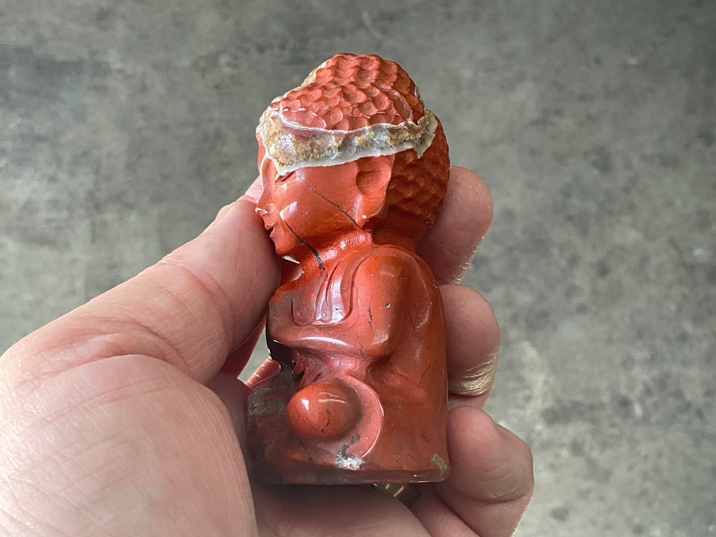 172g Red Jasper Buddha Carving C
