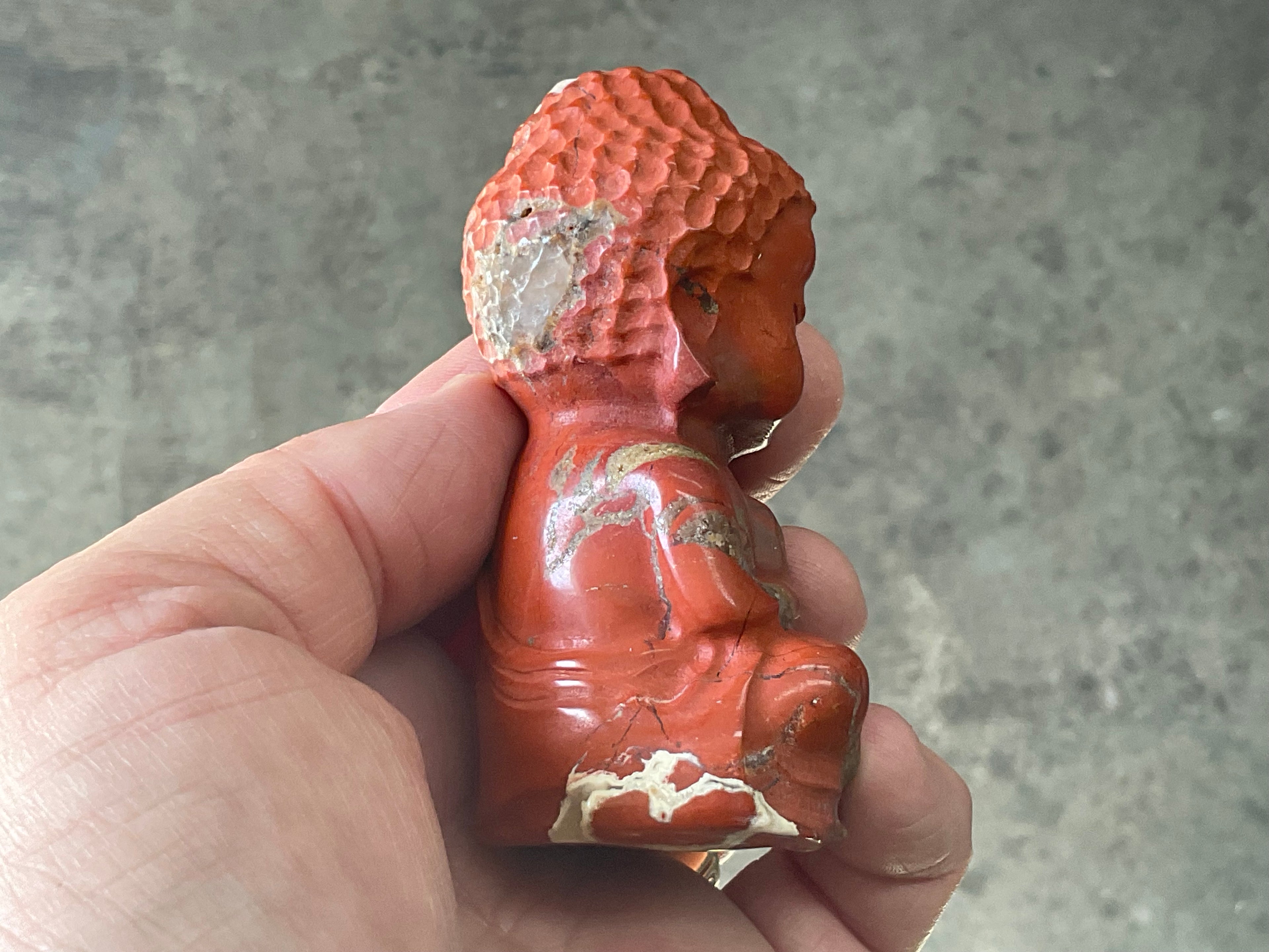 172g Red Jasper Buddha Carving C