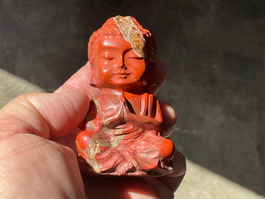 172g Red Jasper Buddha Carving C