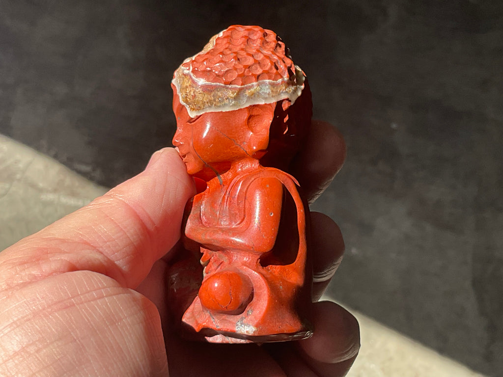 172g Red Jasper Buddha Carving C