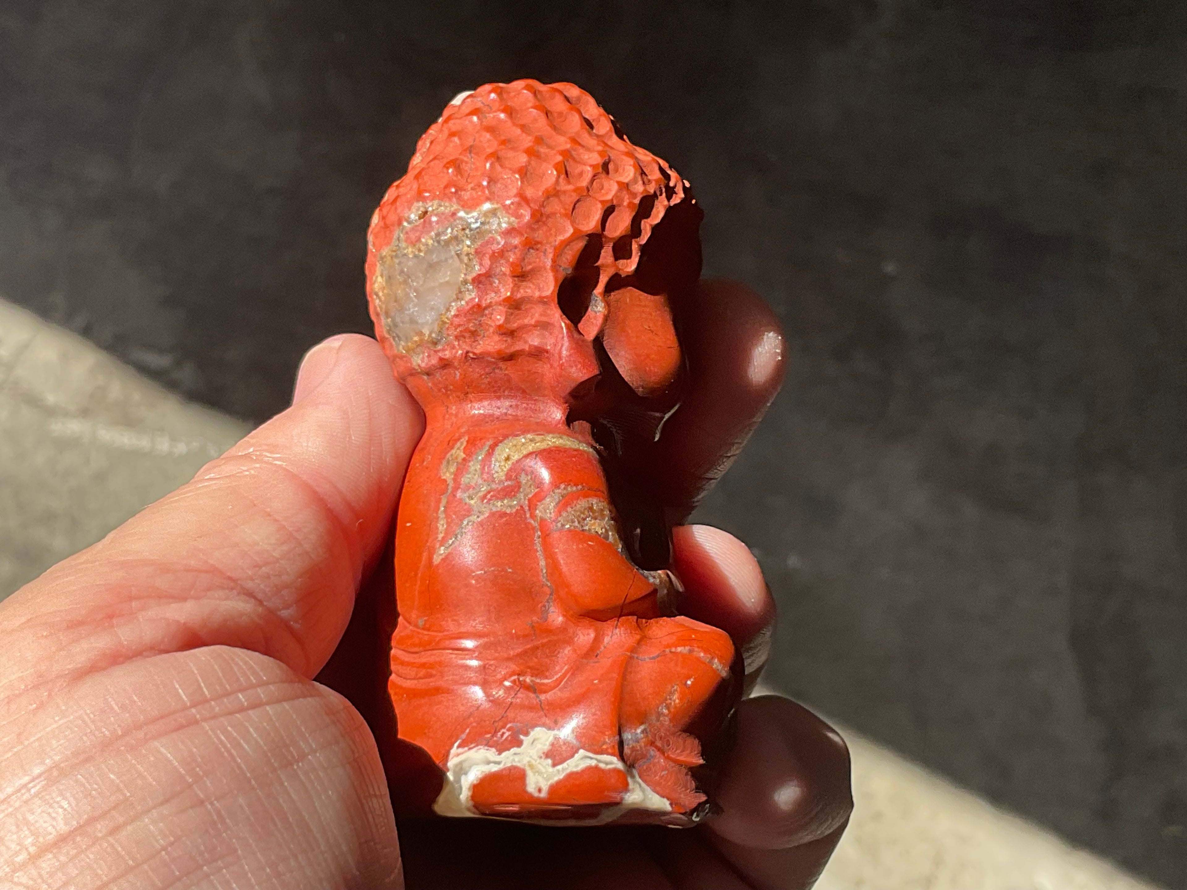 172g Red Jasper Buddha Carving C
