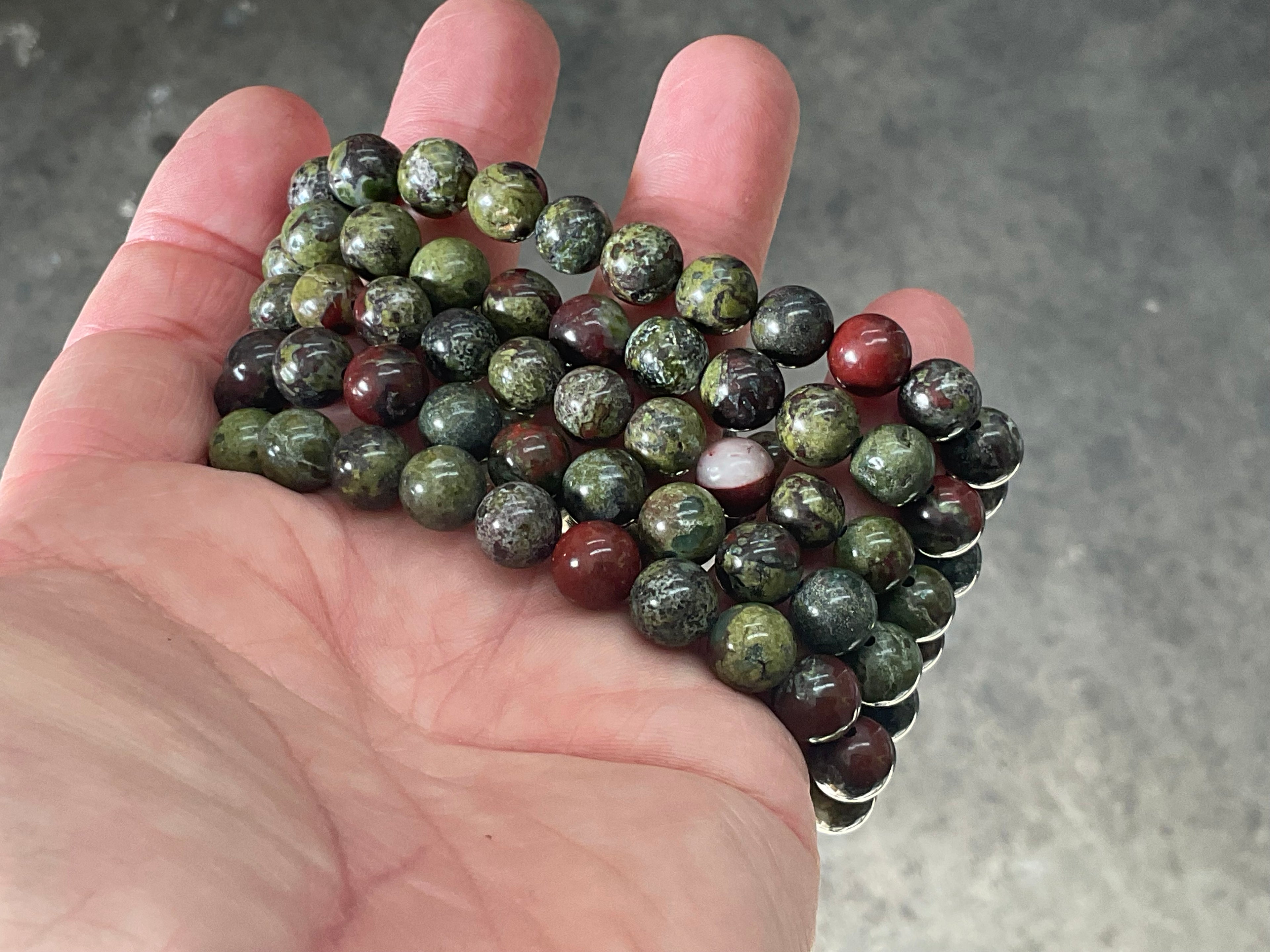 “Dragons Blood” Jasper 8mm Bead Bracelet