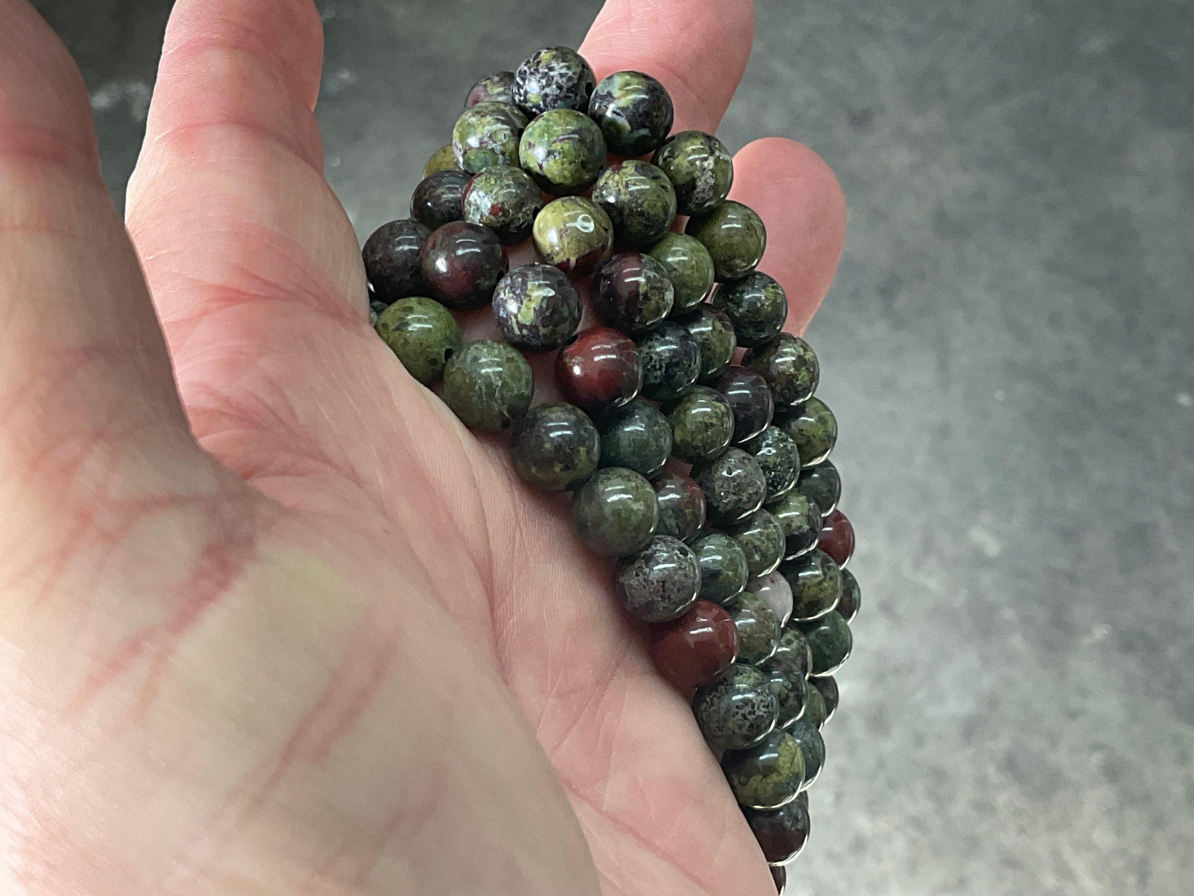 “Dragons Blood” Jasper 8mm Bead Bracelet