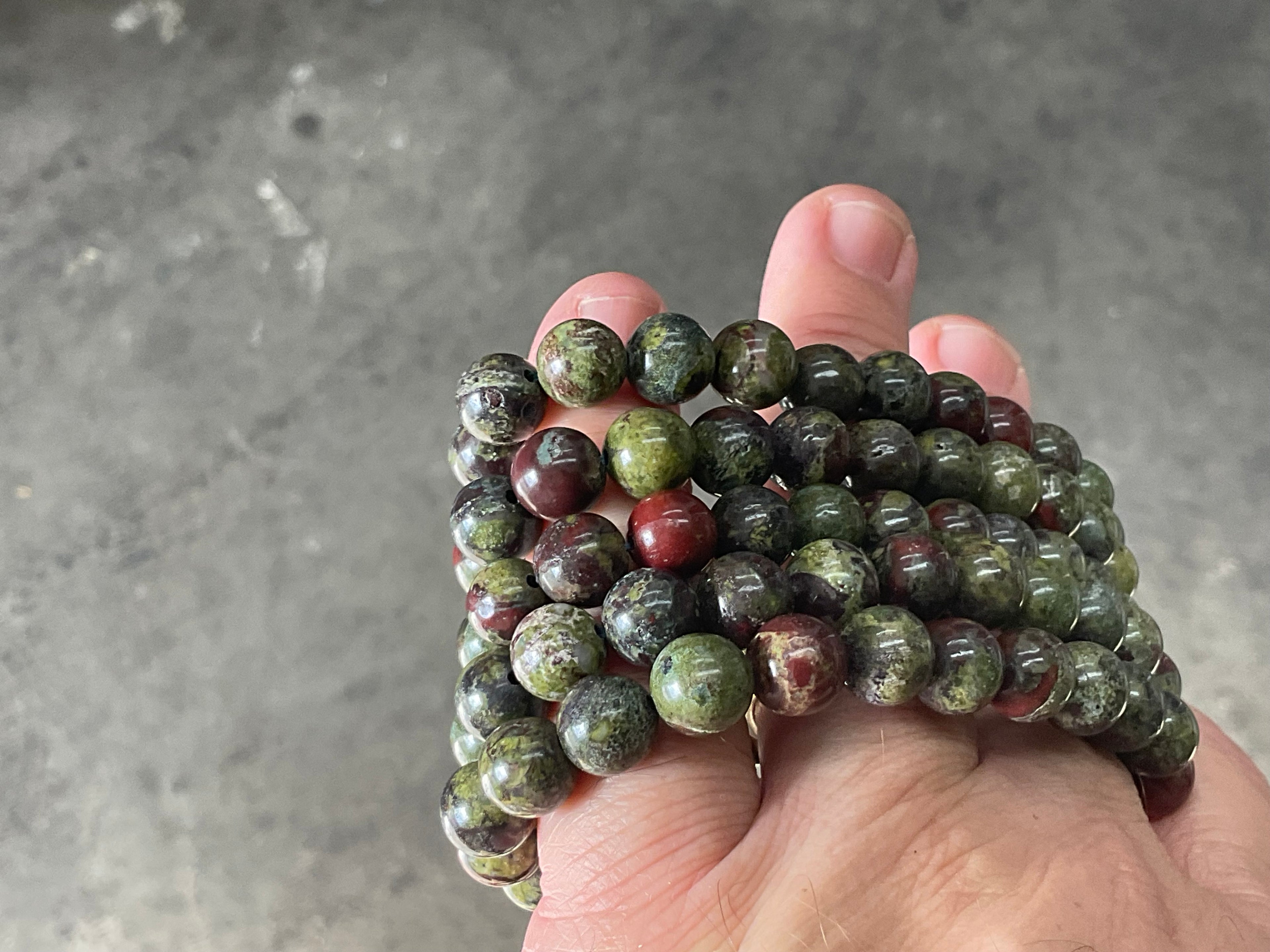 “Dragons Blood” Jasper 8mm Bead Bracelet