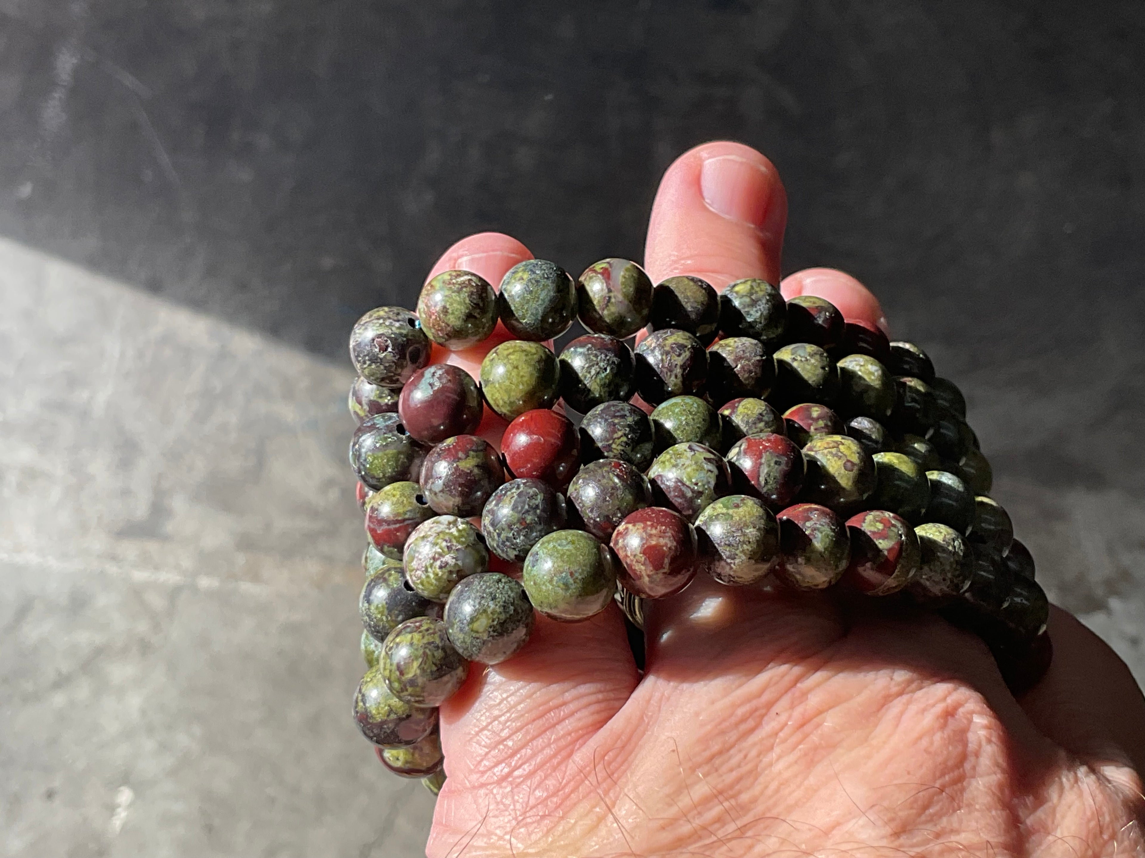 “Dragons Blood” Jasper 8mm Bead Bracelet
