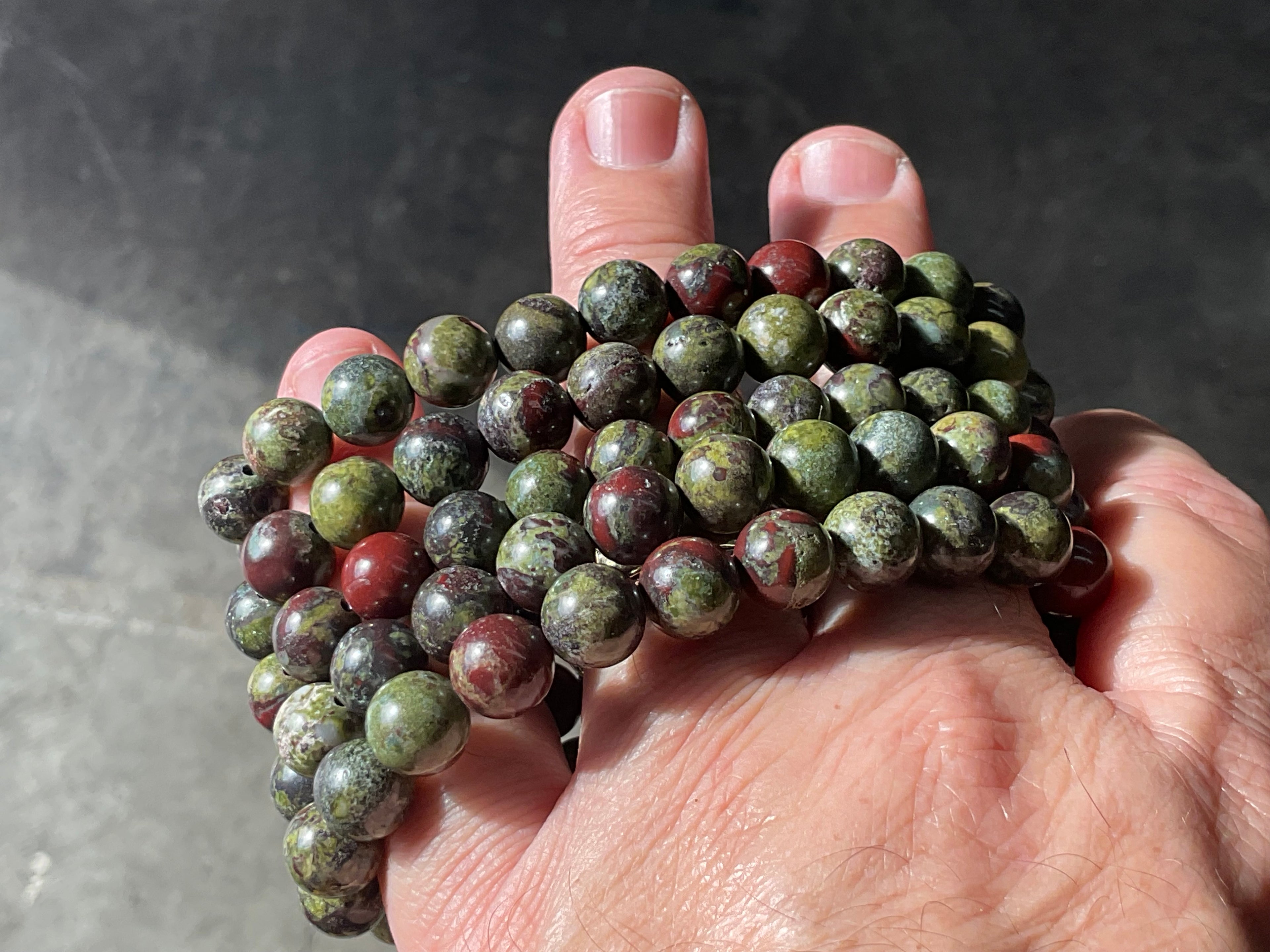 “Dragons Blood” Jasper 8mm Bead Bracelet