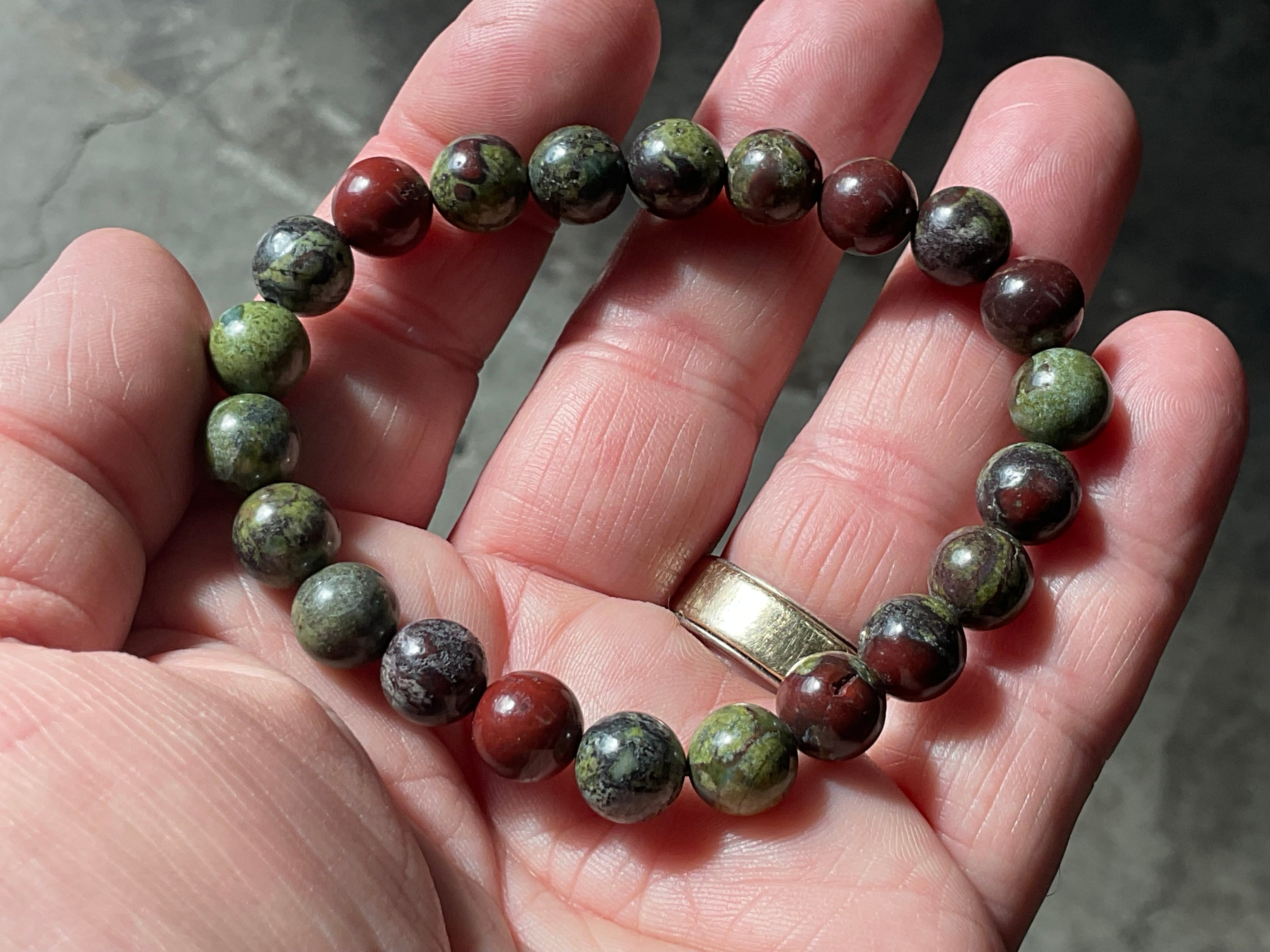 “Dragons Blood” Jasper 8mm Bead Bracelet