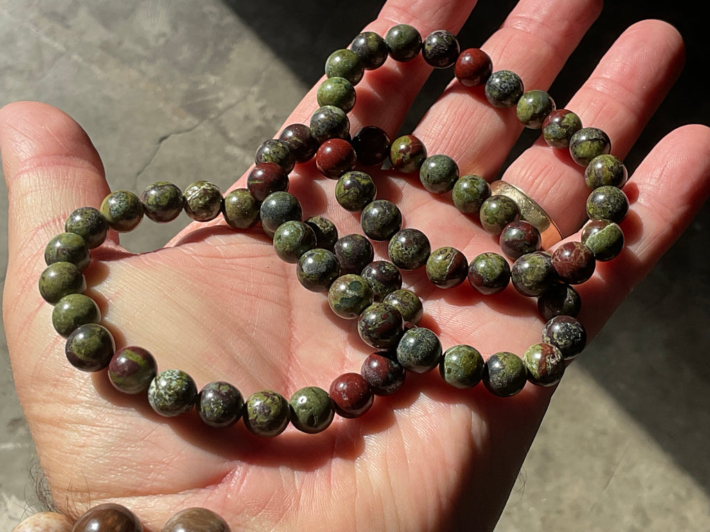 “Dragons Blood” Jasper 8mm Bead Bracelet