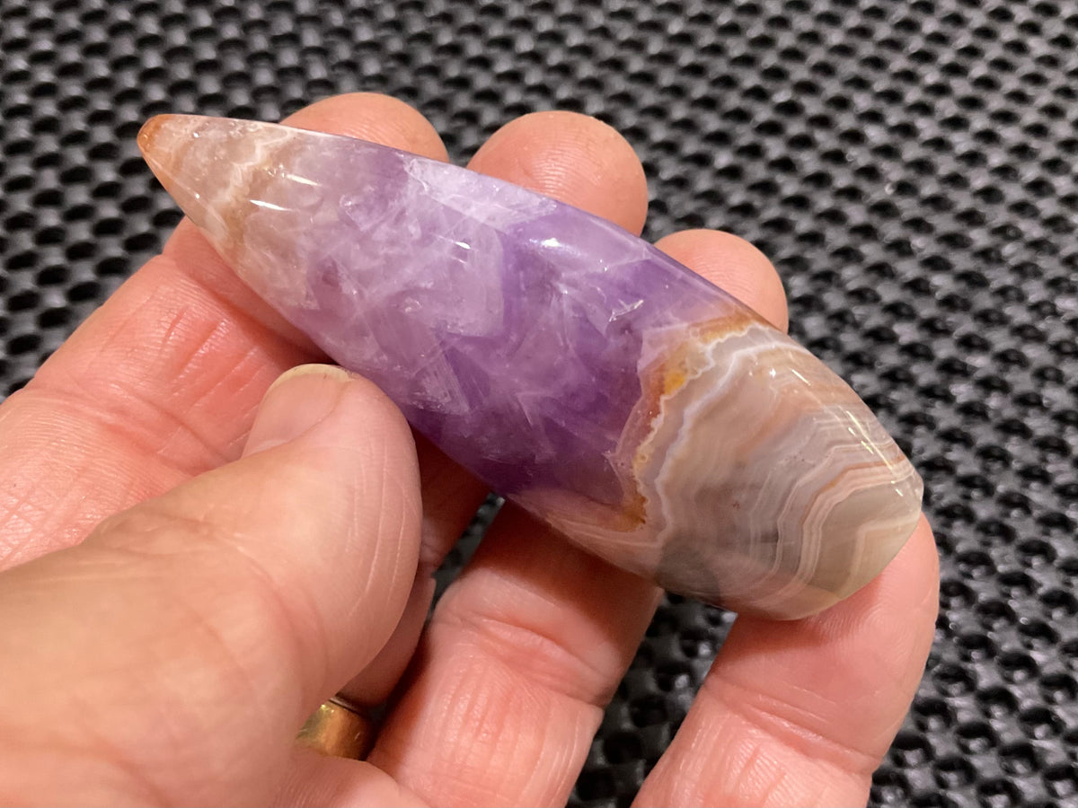 48g Amethyst Agate Freeform Teardrop 1B