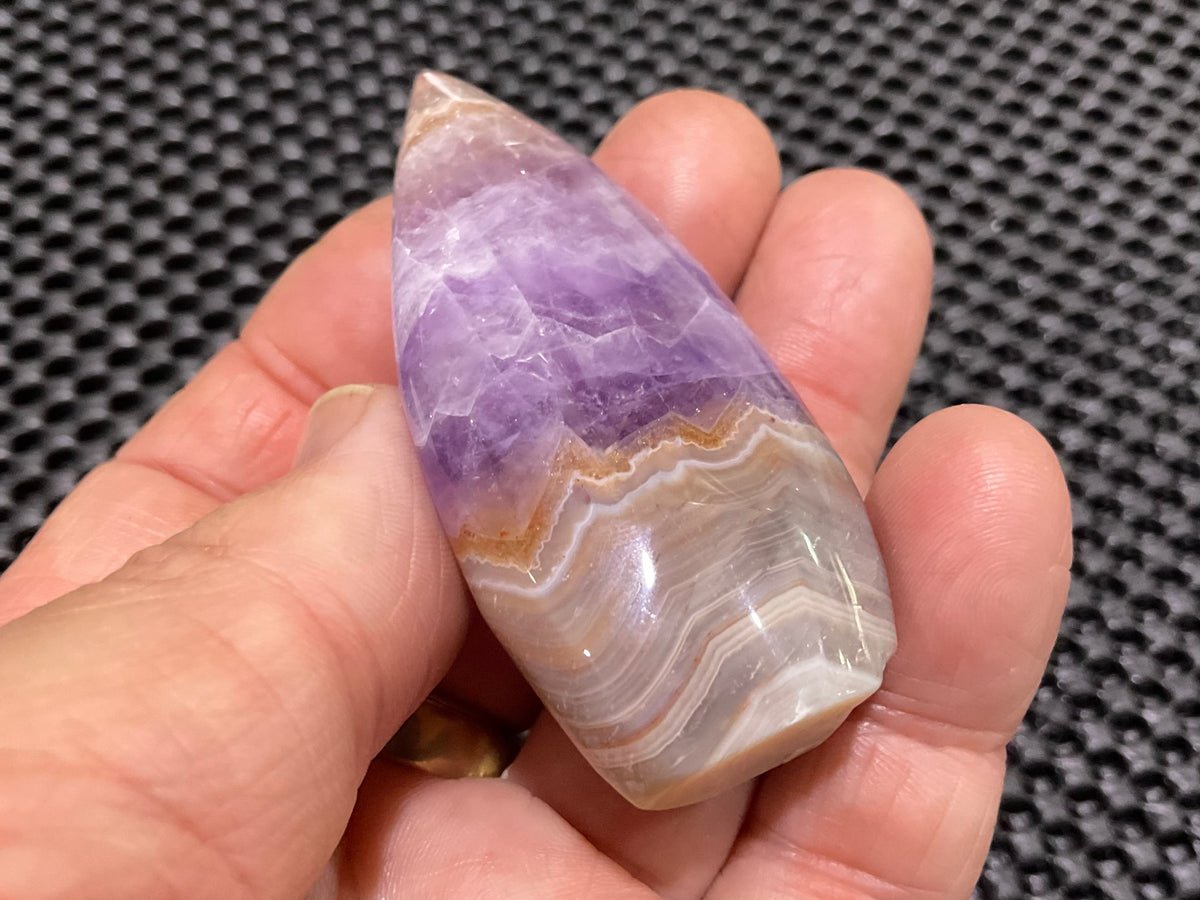48g Amethyst Agate Freeform Teardrop 1B