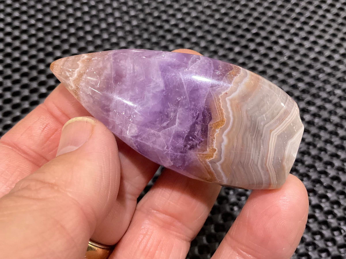 48g Amethyst Agate Freeform Teardrop 1B