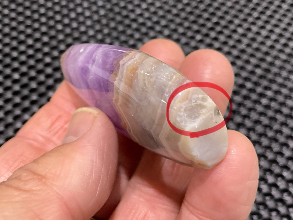 48g Amethyst Agate Freeform Teardrop 1B