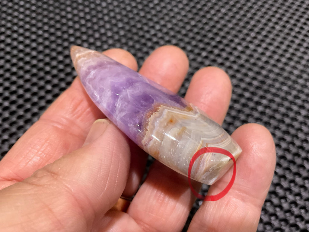 48g Amethyst Agate Freeform Teardrop 1B