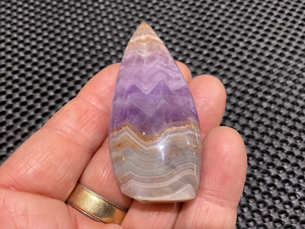 48g Amethyst Agate Freeform Teardrop 1B