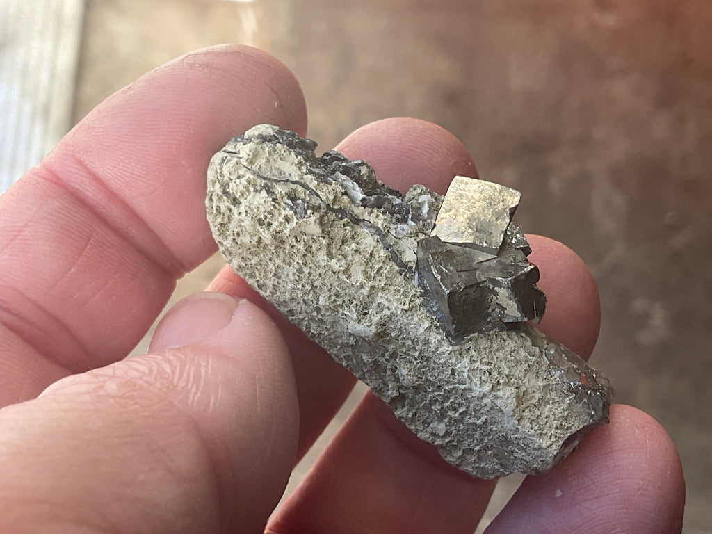 20g Quartz, Calcite and Arsenopyrite Specimen 1C