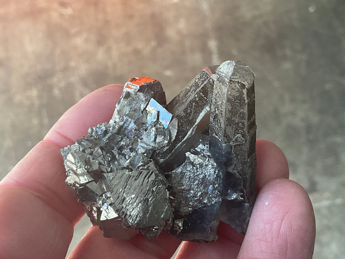 56g Quartz, Calcite and Arsenopyrite Specimen 3A