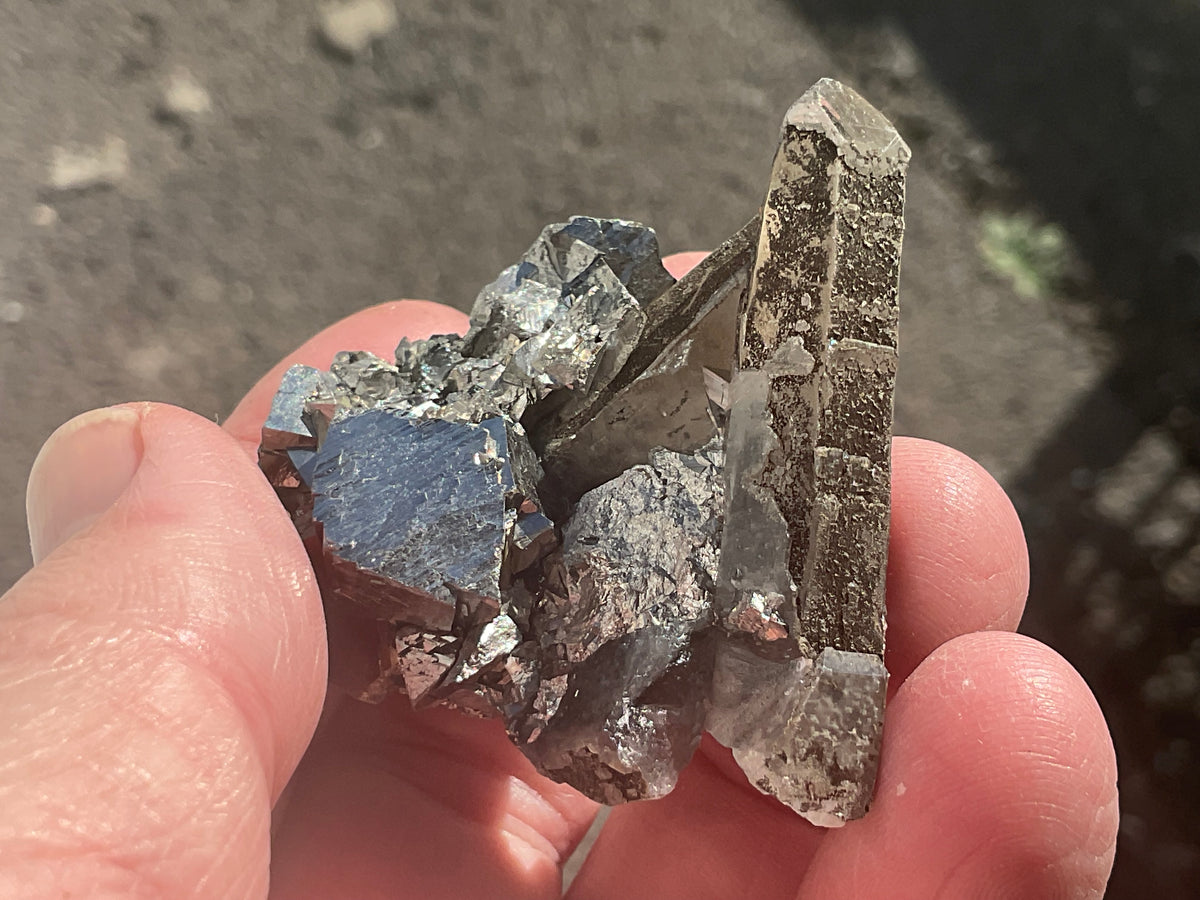 56g Quartz, Calcite and Arsenopyrite Specimen 3A