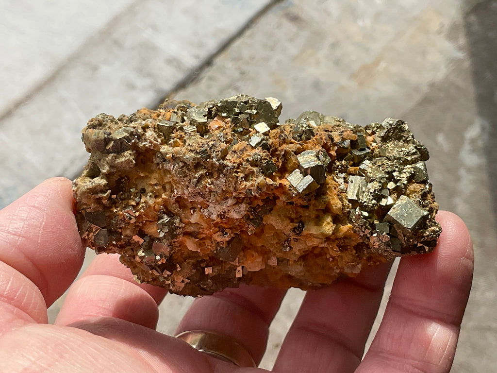 322g Chinese Pyrite with Quartz on Matrix Specimen E