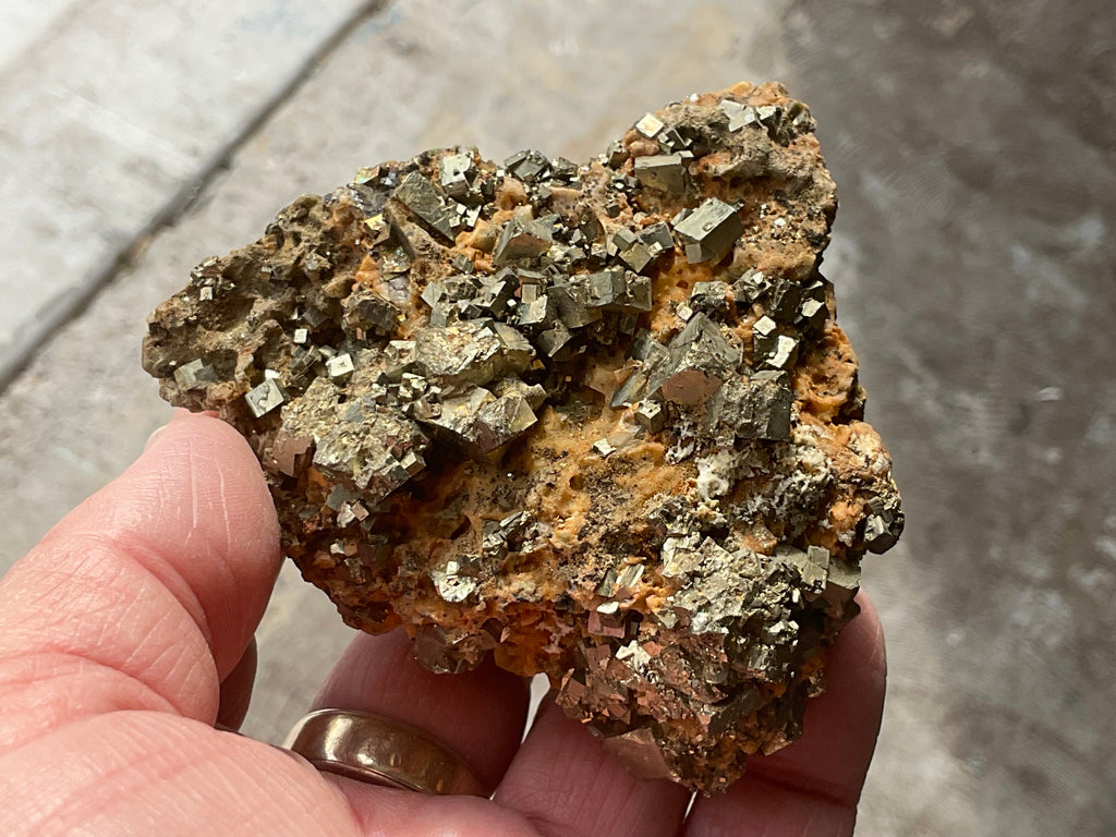 322g Chinese Pyrite with Quartz on Matrix Specimen E