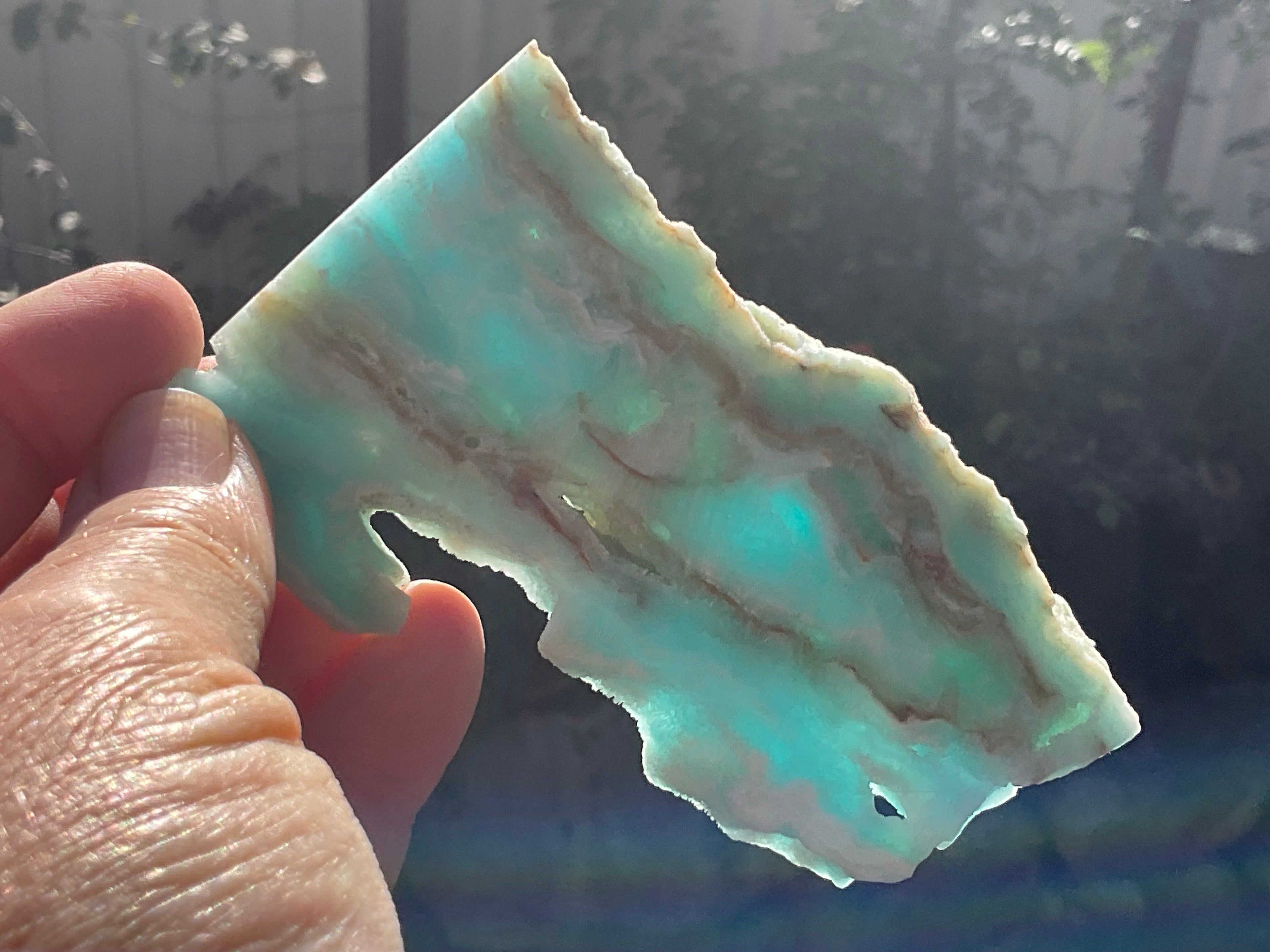 120g Blue Aragonite/Caribbean Blue Calcite Slab