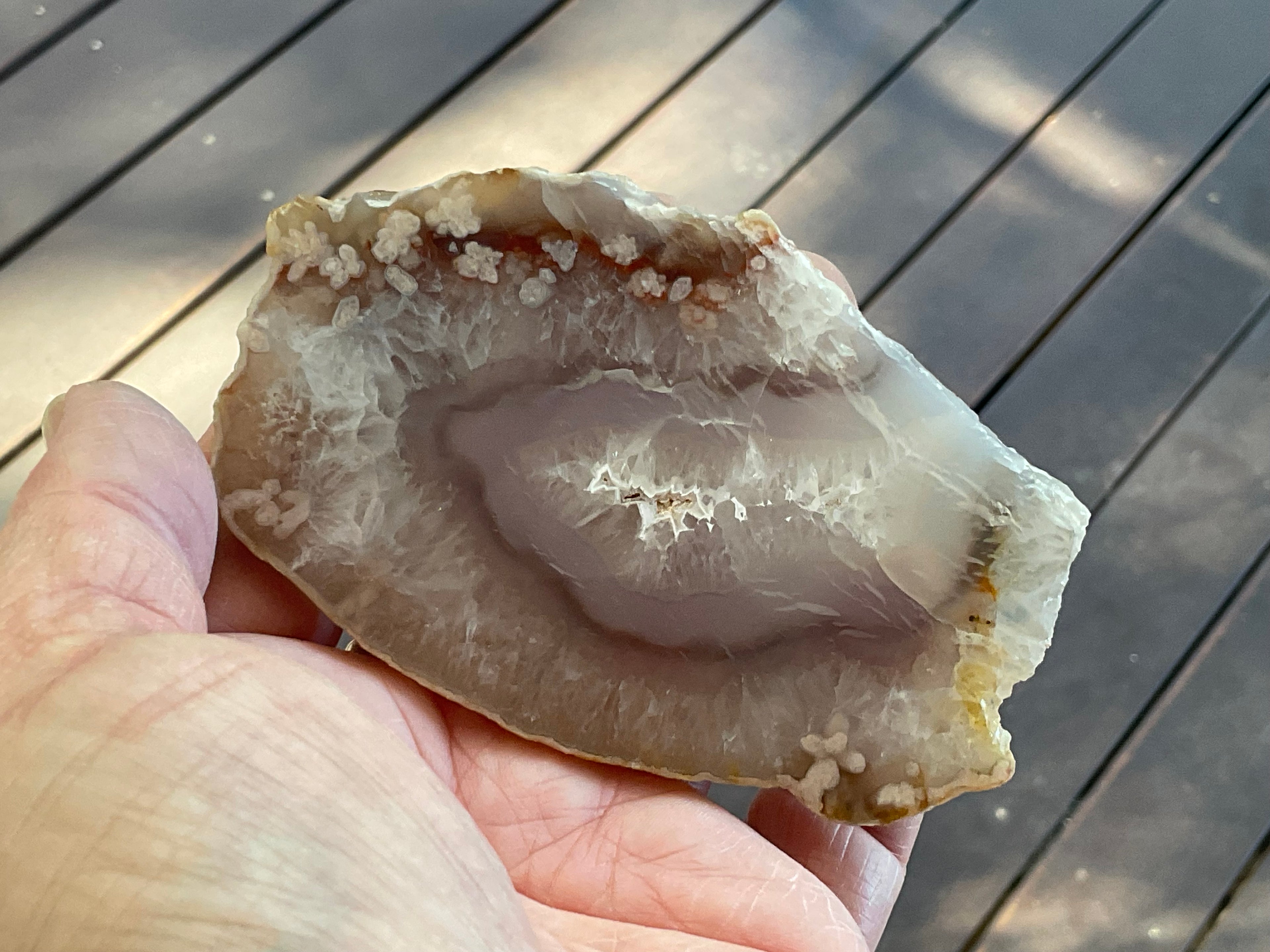 81g Flower Agate Polished Slab 1B