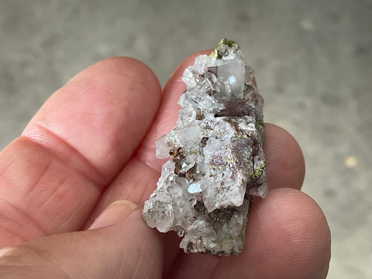 10g Epidote with Quartz Cluster from Sichuan, China